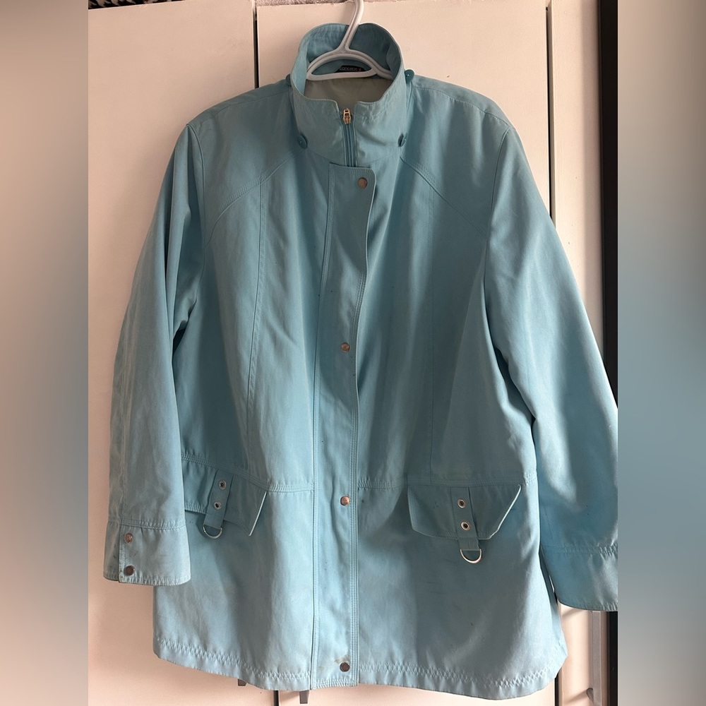 Oversized lightweight vintage style blue jacket